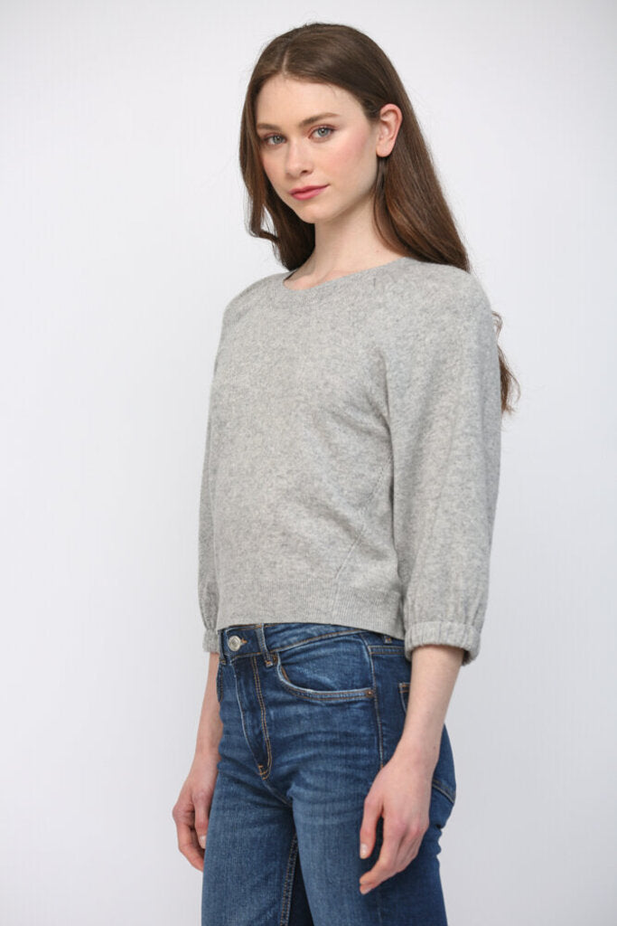 FATE Grey Mid Sleeve Cashmere Blend Mid-Sleeve Sweater