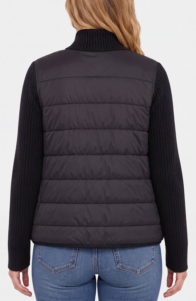 LIVERPOOL Cable knit & Quilted Sweater Zip-Up Jacket