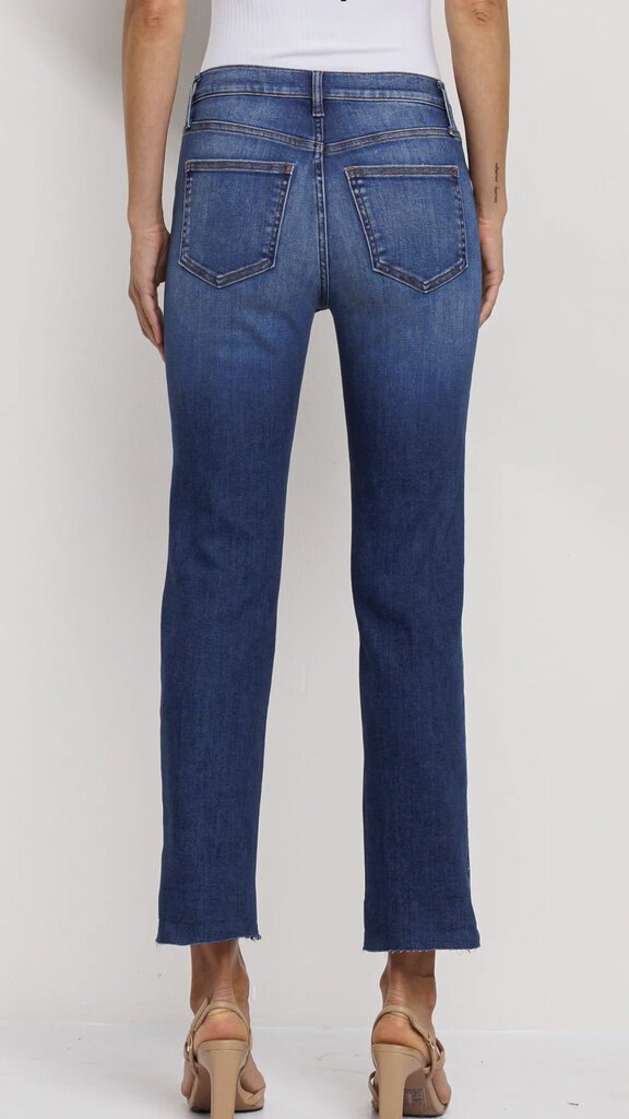 SNEAK PEEK Med Dark High Rise Slim Straight Jean