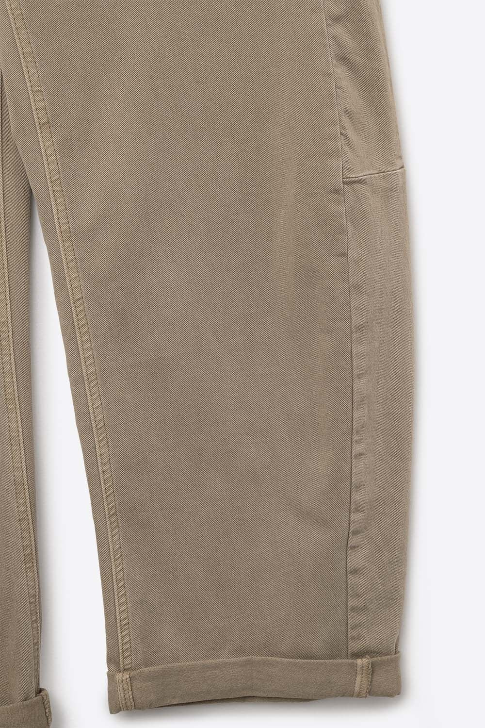 Trendy Beige Barrel Balloon Jeans with Pockets