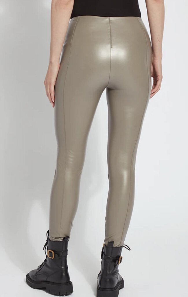 LYSSE Taupe Hi Waist Vegan Leather Legging