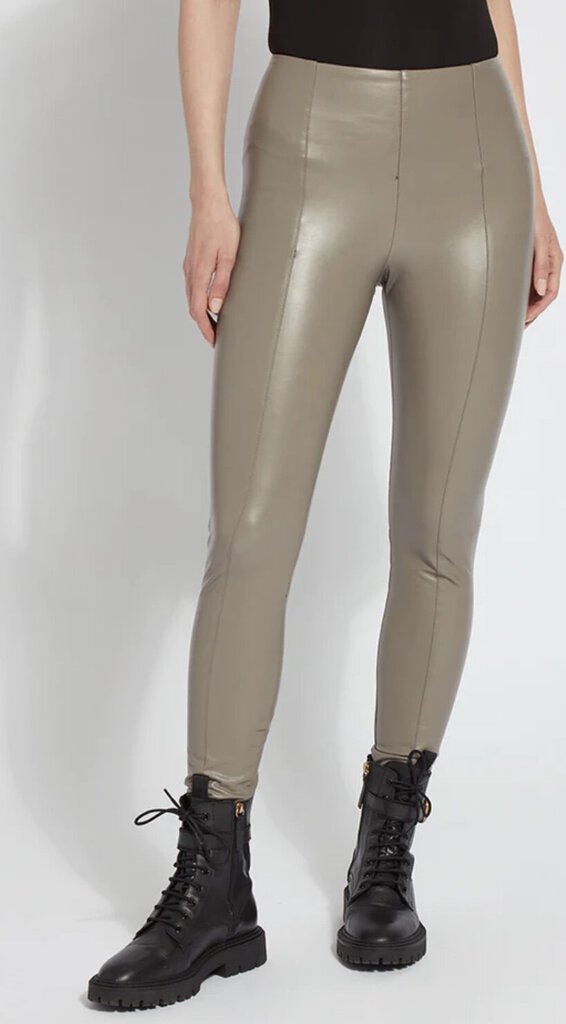 LYSSE Taupe Hi Waist Vegan Leather Legging