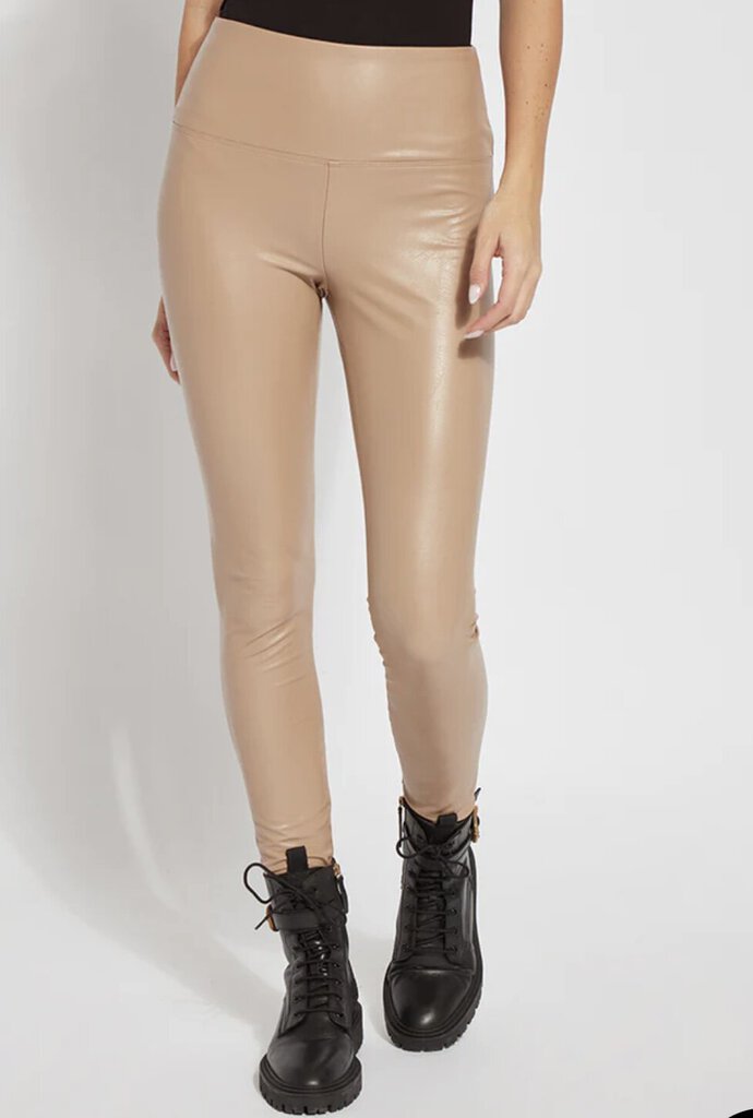 LYSSE Tan Textured Vegan Leather Legging