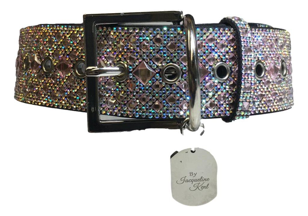 JACQUELINE KENT Large Wide Diamonds in the Ruff Dog Collar 3 Color Choices