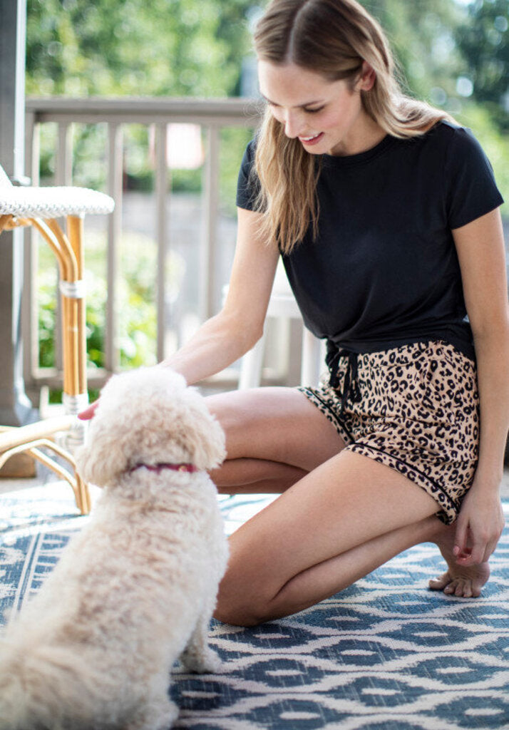 HELLO MELLO Leopard Short Loungewear