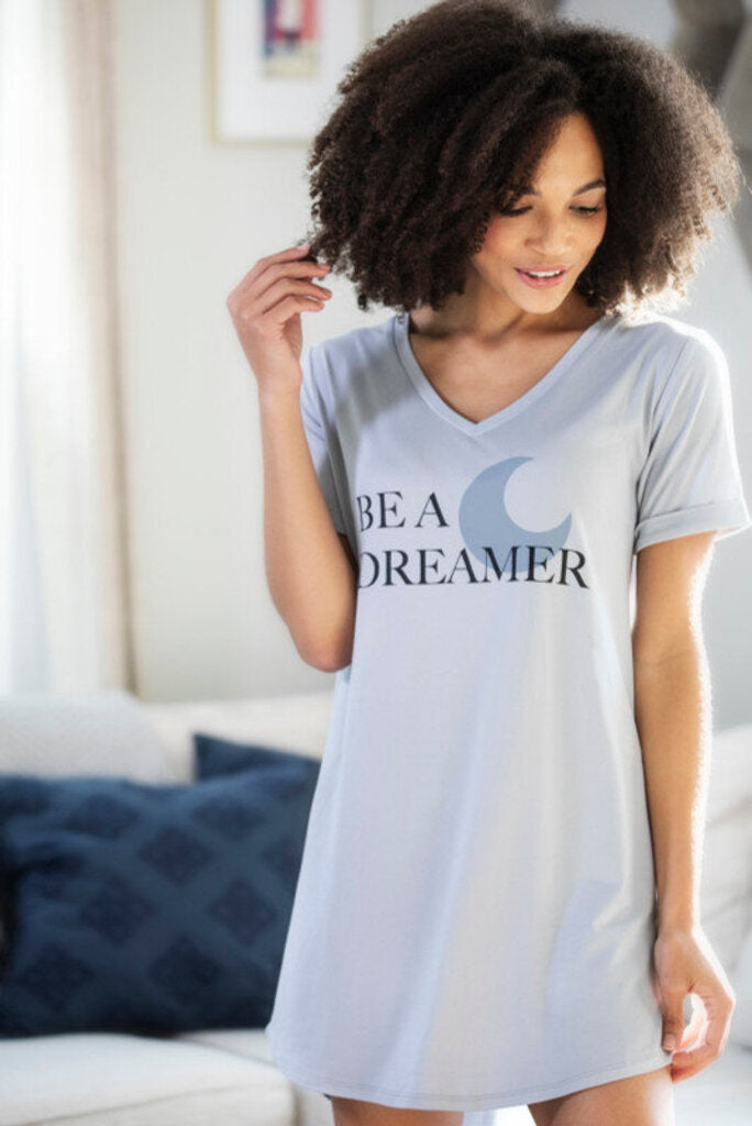 HELLO MELLO Grey Be A Dreamer Short Sleeve Loungewear