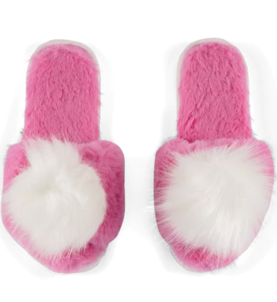 SHIRALEAH AMOR MAGENTA AND WHITE SLIPPER