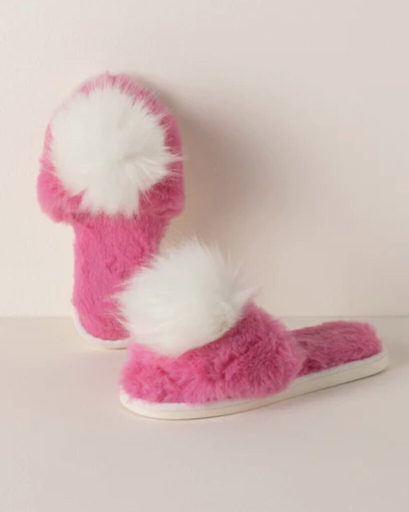 SHIRALEAH AMOR MAGENTA AND WHITE SLIPPER