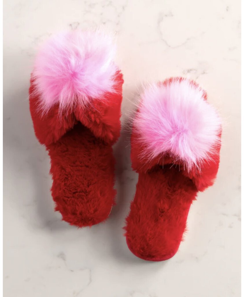 SHIRALEAH AMOR Red AND PINK SLIPPER