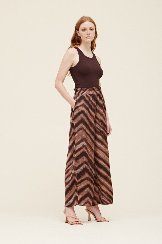GRADE & GATHER QUARTZ ELASTIC WAIST WIDE LEG PANT