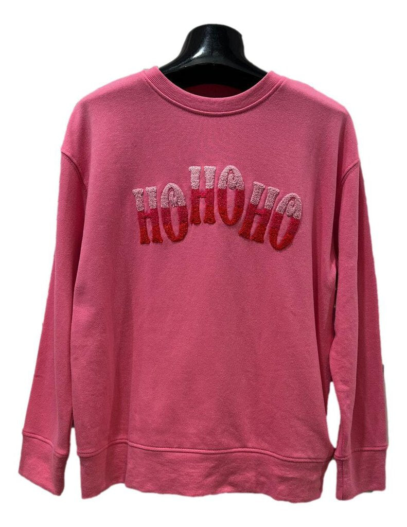 SHIRALEAH Pink "HO HO HO" SWEATSHIRT TOP