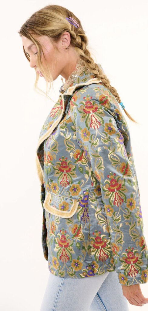 ARATTA Renaissance Silk Paisley Jacquard Blazer