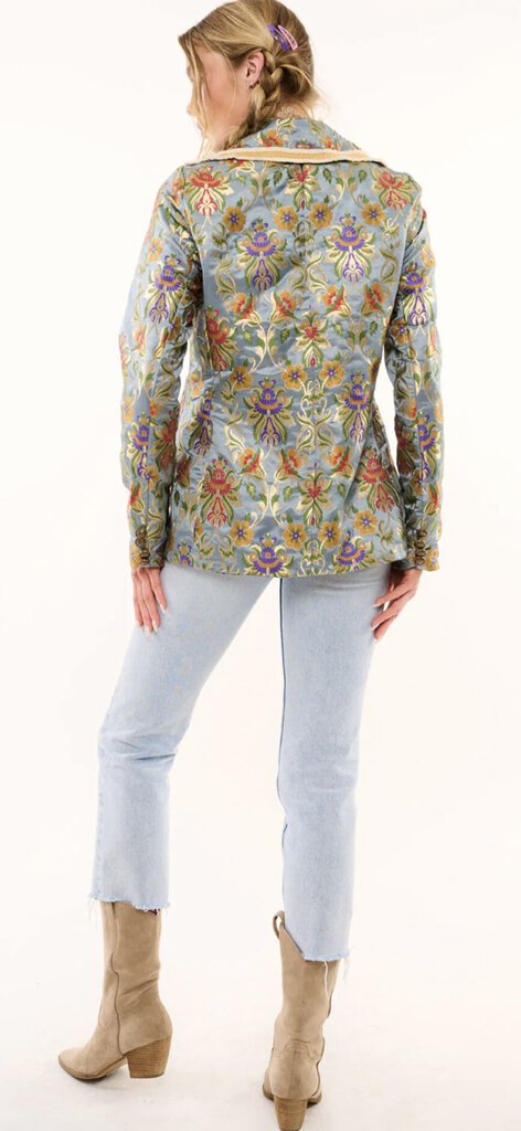 ARATTA Renaissance Silk Paisley Jacquard Blazer