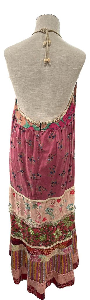 JADED GYPSY Antique Pink Floral & Paisley Print Patchwork Maxi Dreams Dress