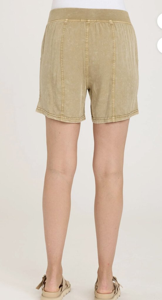 XCVI Distressed Washed Linwood Short