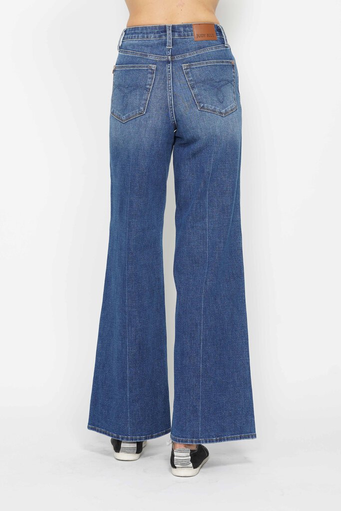 JUDY BLUE High Waist Tummy Control Retro Wide Leg Denim Jean