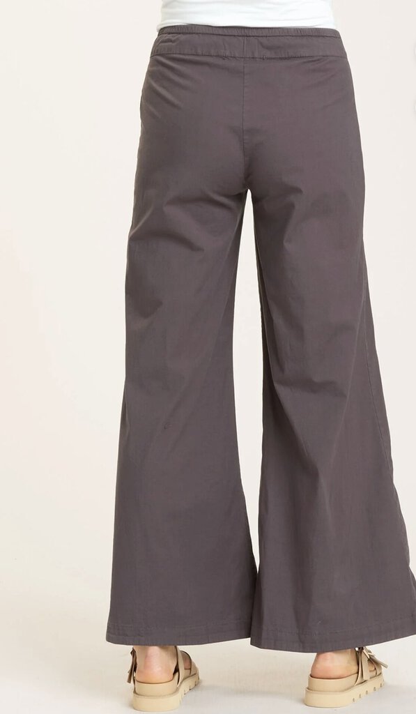 XCVI Charcoal Terraced Ruched Wide Leg Pant