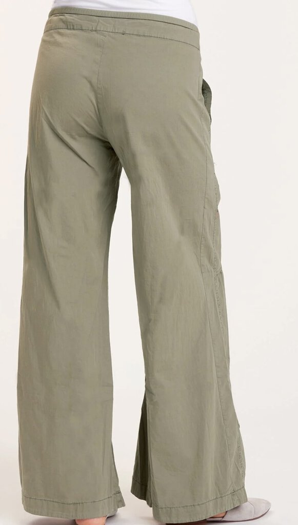 XCVI Olive Terraced Ruched Wide leg Pant