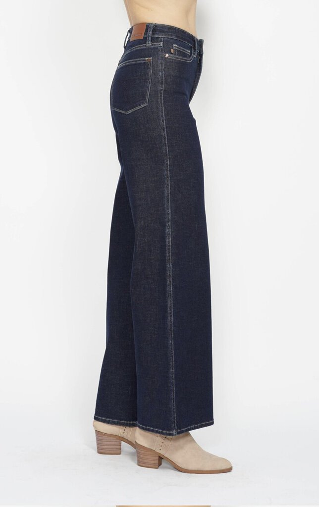 JUDY BLUE High Waist Dark Retro Wide Leg Jean