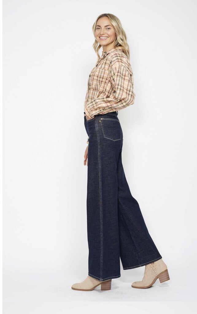 JUDY BLUE High Waist Dark Retro Wide Leg Jean