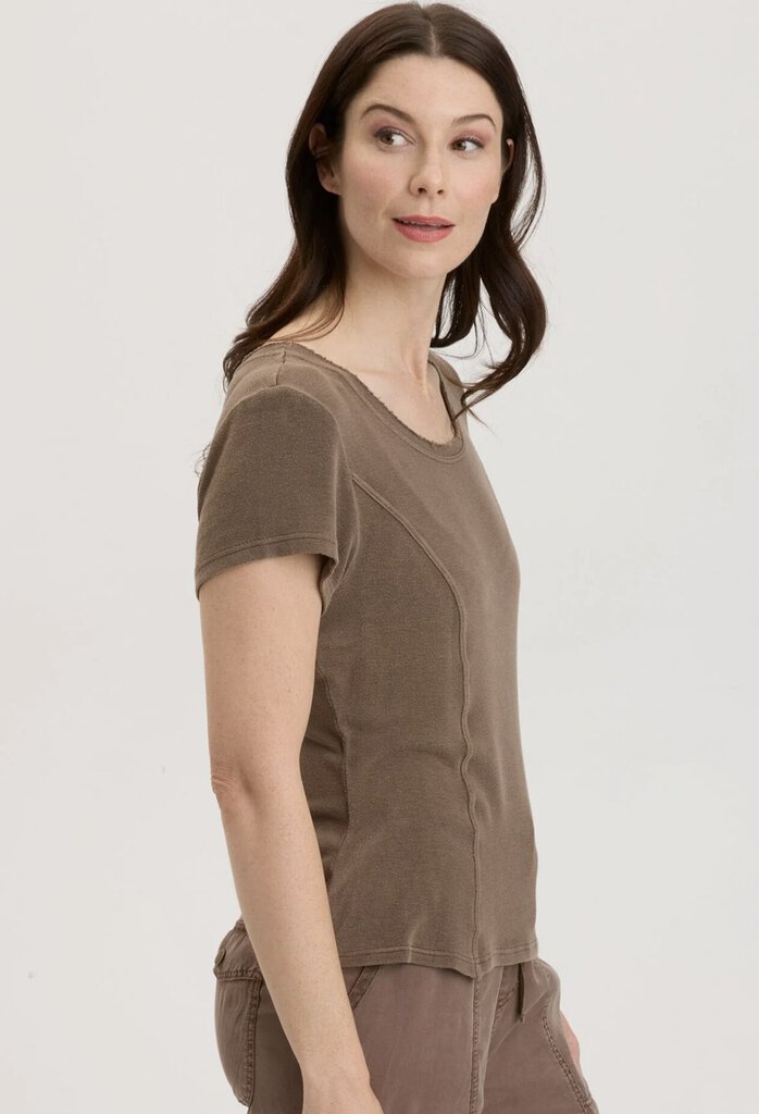 XCVI Brown Basye Short Sleeve Tee Top