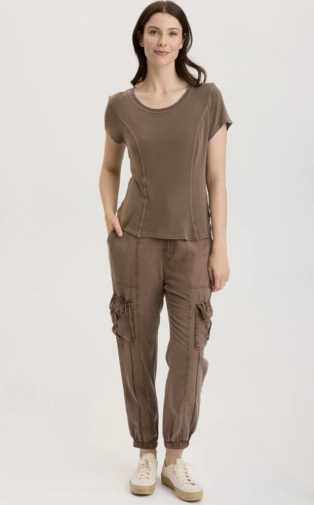 XCVI Brown Basye Short Sleeve Tee Top