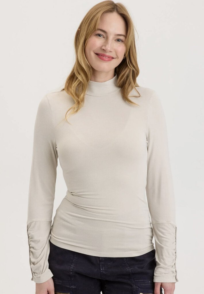 XCVI Ainsley Turtleneck in Klondike Pigment Long Sleeve top