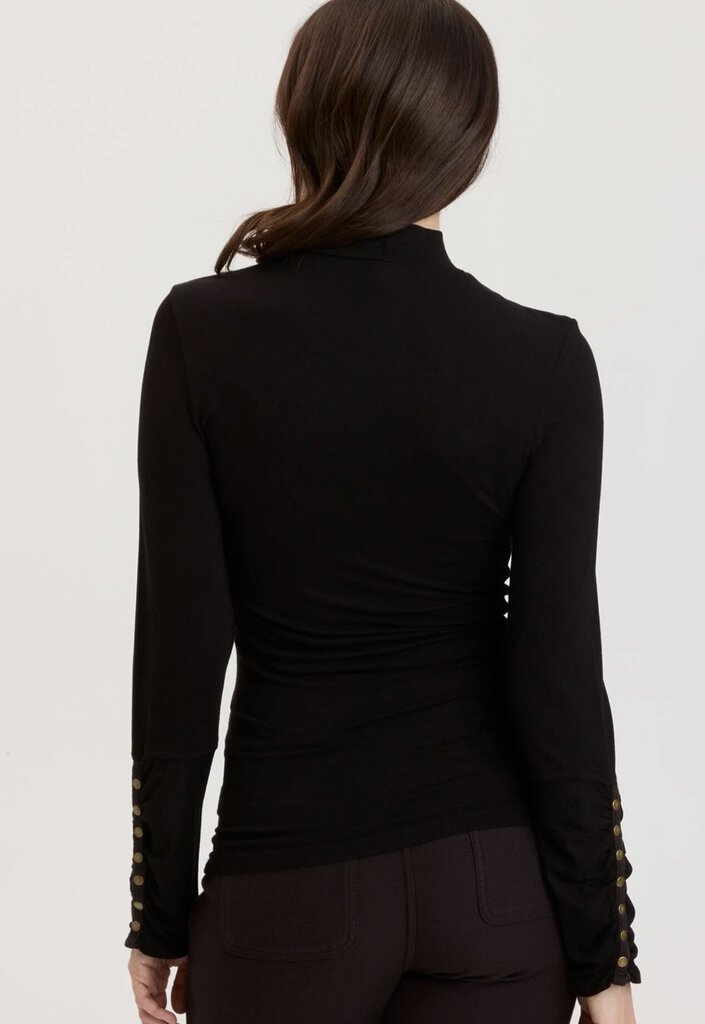 XCVI Black Ainsley Turtleneck Long Sleeve Top