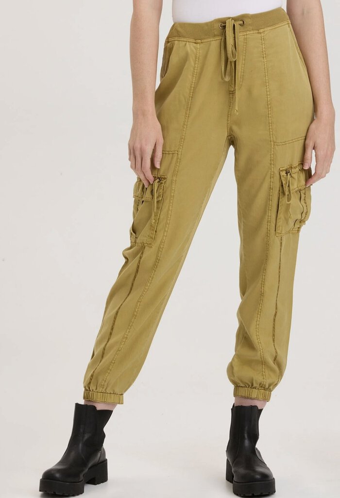 XCVI Faded Lime Green Banded Cargo Pant