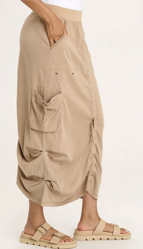 XCVI Khaki Macken Four Pocket Skirt