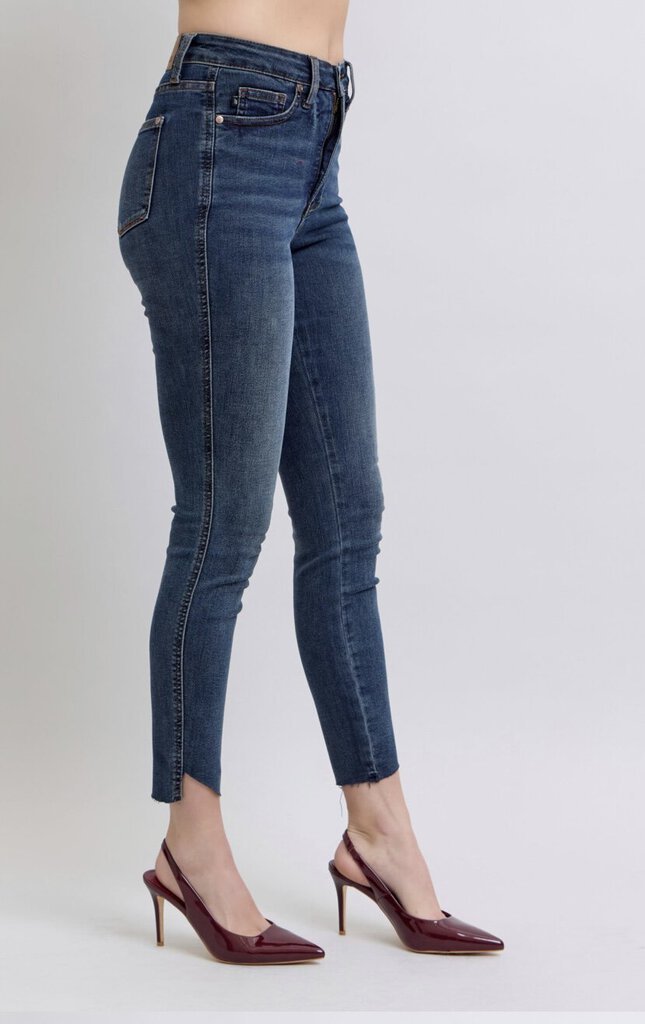 JUDY BLUE High Waist Tummy Control Skinny Step Hem Jean