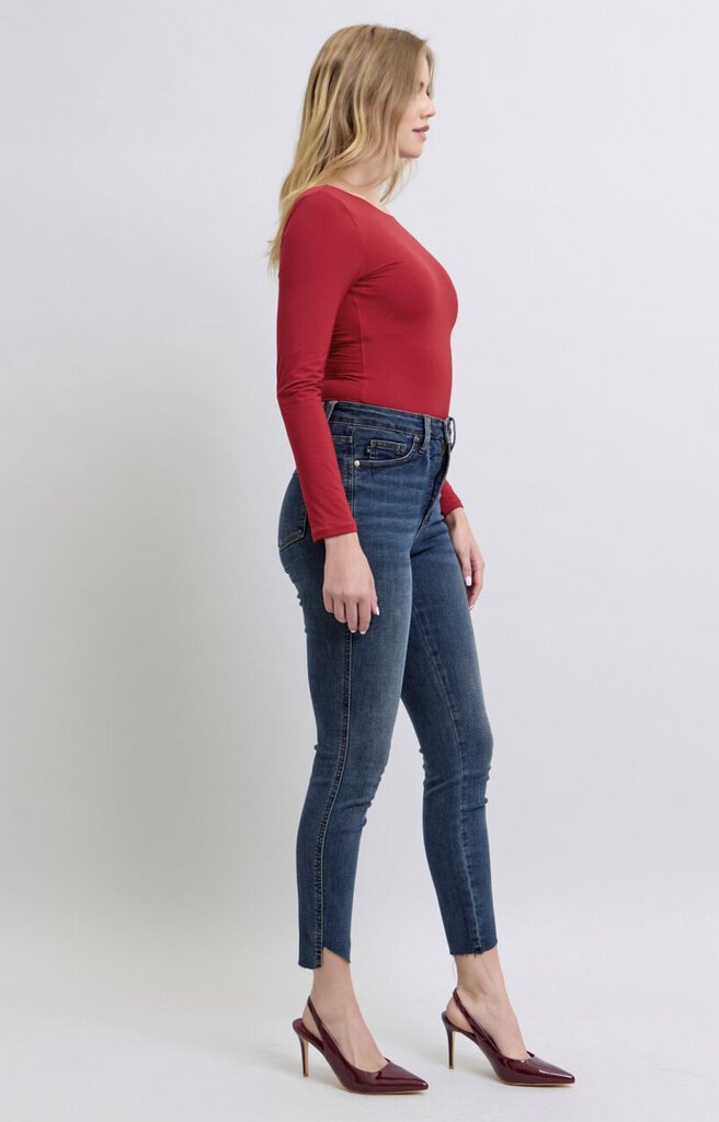 JUDY BLUE High Waist Tummy Control Skinny Step Hem Jean