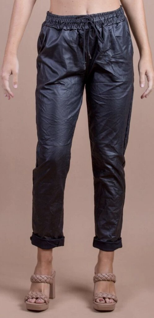 GIGI MODA Black Faux Leather Pant