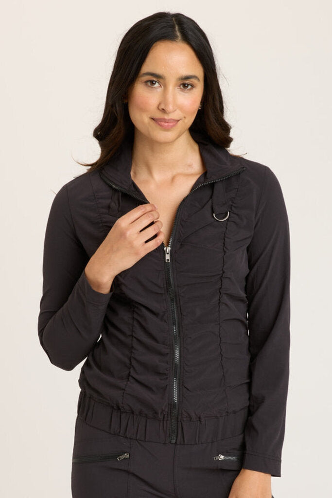 WEARABLES Black Zip-up Long Sleeve Momentum Jacket