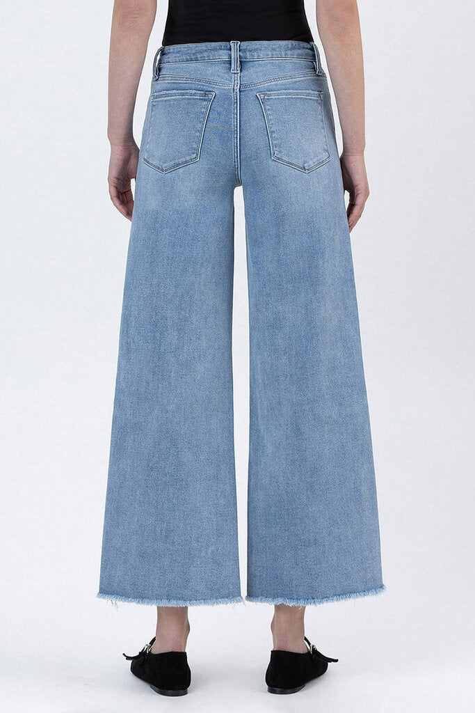 VERVET High Rise Light Wash Ankle Wide Jean