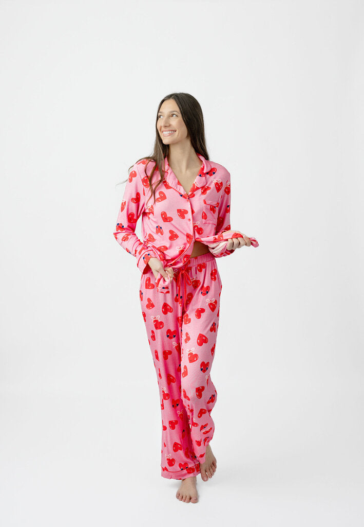 IMBALI Pink Printed PJ Lougewear Top and Pant