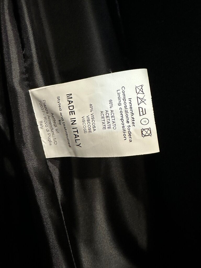 CHIARULLI Erica Mongolian Cashmere and Wool Coat Size L NWT