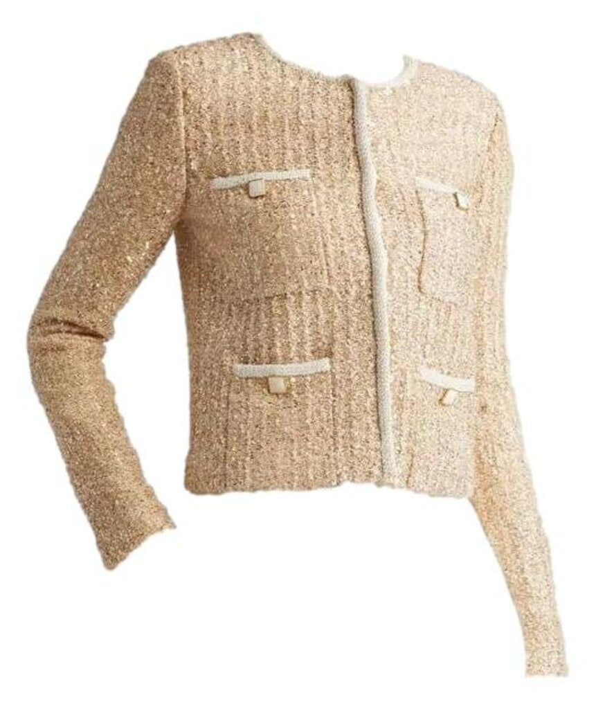 ST. JOHN Sequin Metallic Knit Jacket NWT L