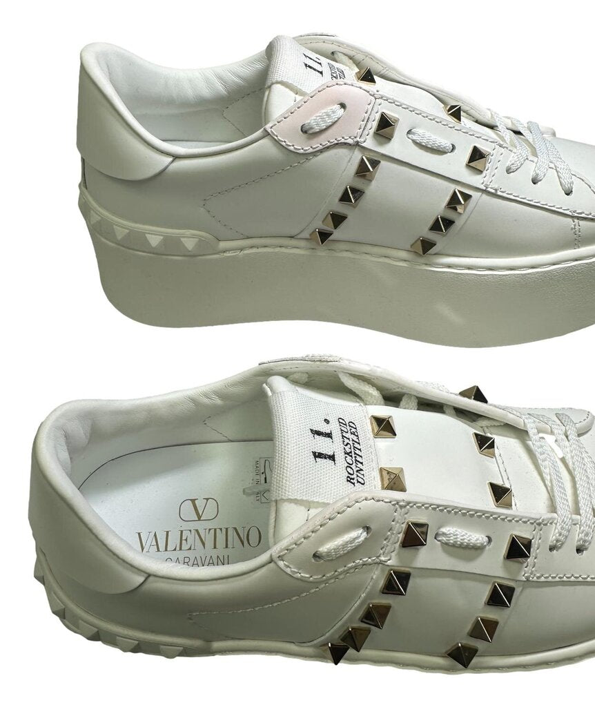 VALENTINO Garavani Rockstud Untitled Platform Sneakers NEW 37.5