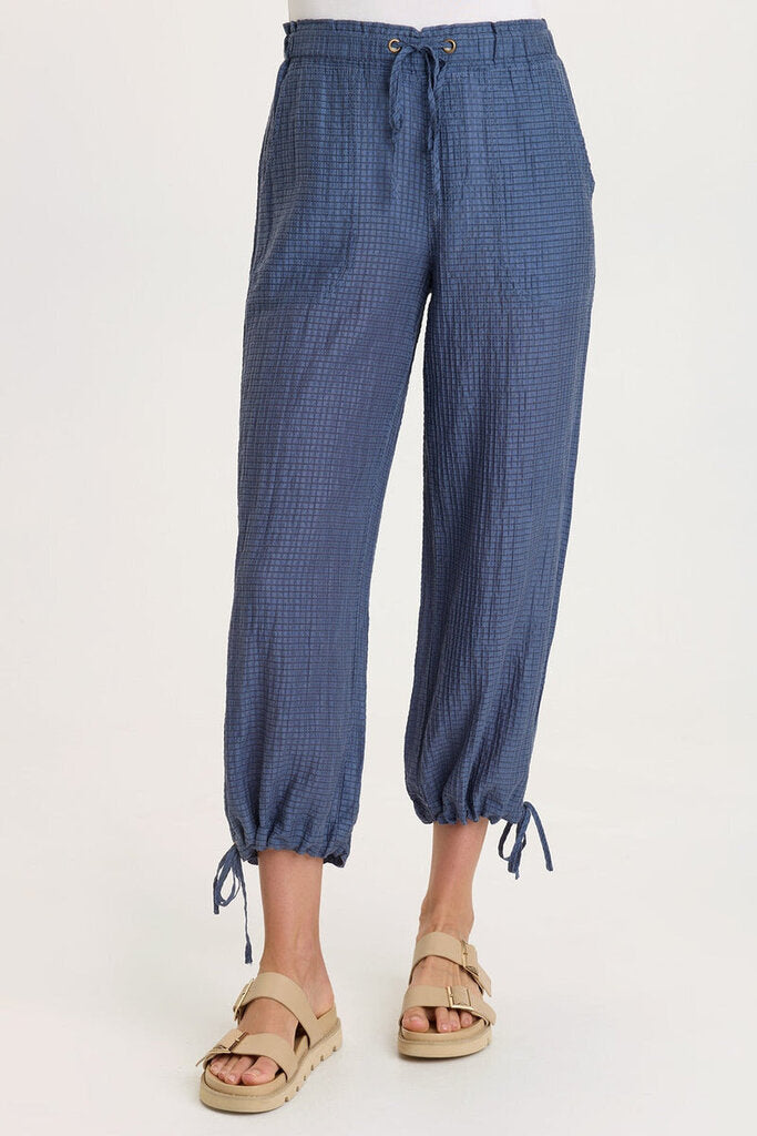 WEARABLES Hypnotic Pigment Blue Waffle Print Pant