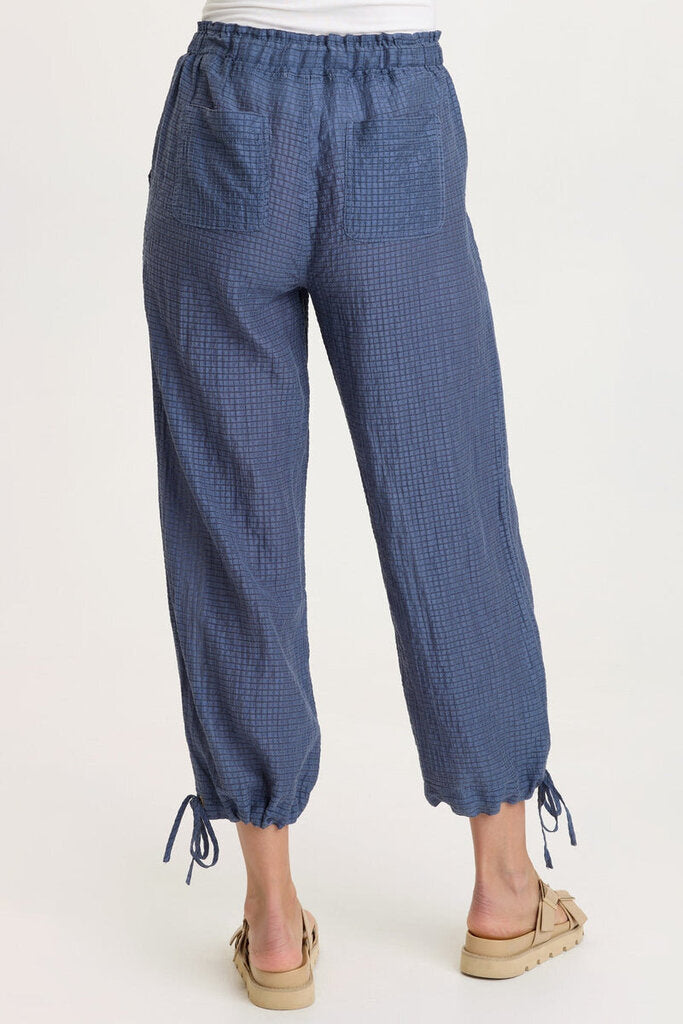 WEARABLES Hypnotic Pigment Blue Waffle Print Pant