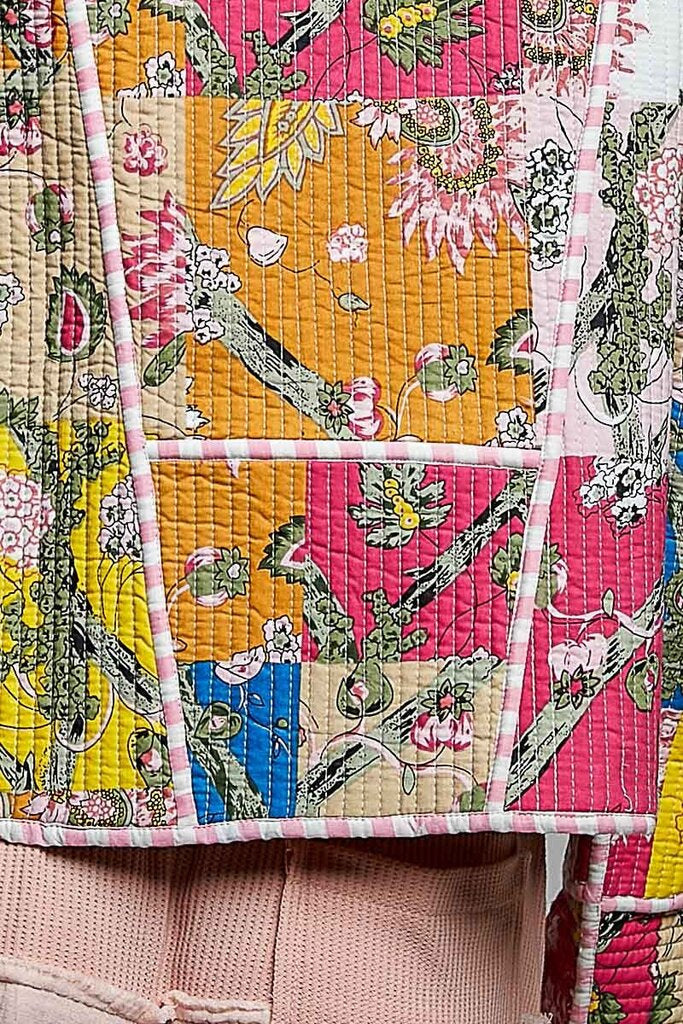 POL Pink and Multi Quilted Jacket
