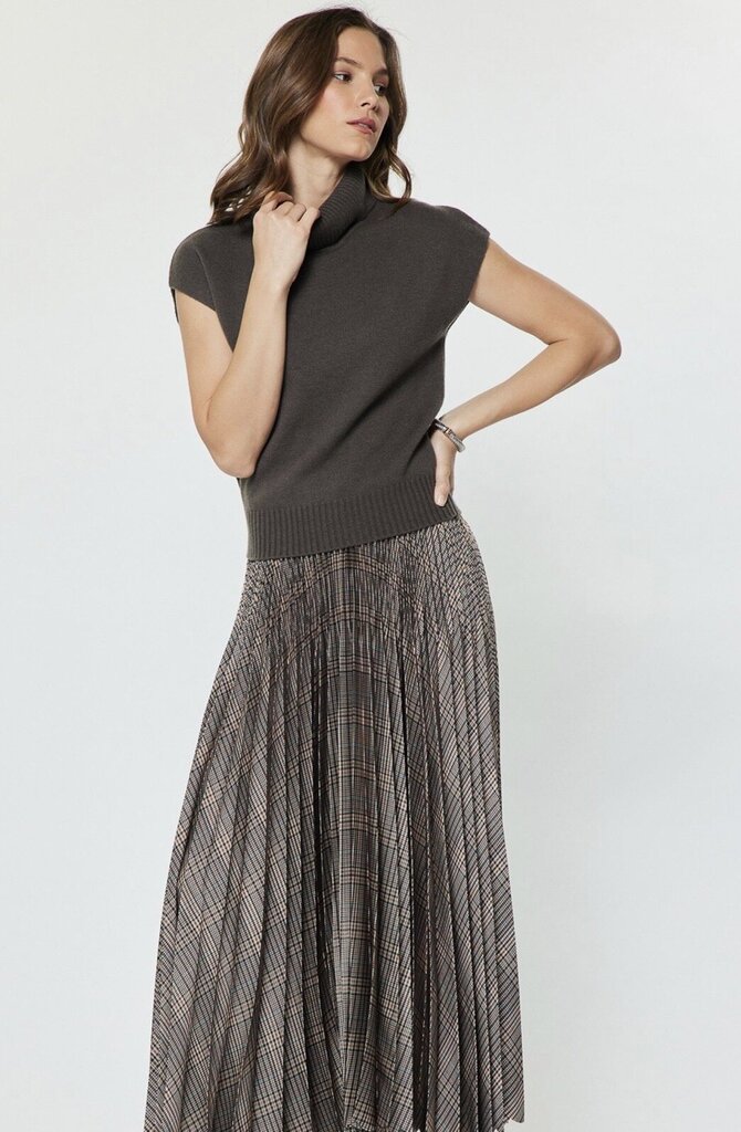 CURRENT AIR Stone Cap Sleeve Wool Sweater Top