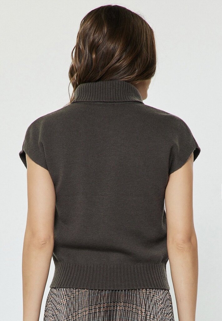 CURRENT AIR Stone Cap Sleeve Wool Sweater Top