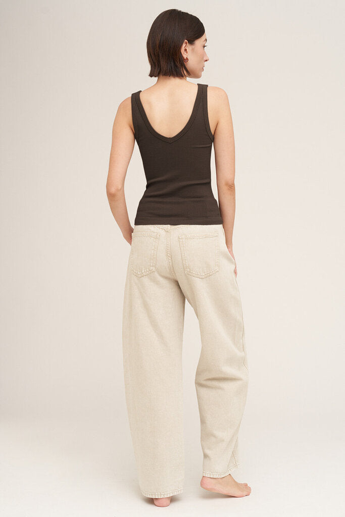 NIKIBIKI Sleeveless Black Ribbed Reversible Tank Top
