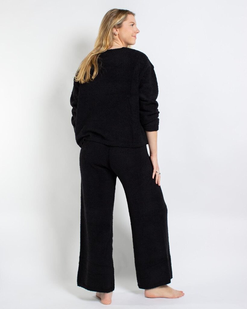 ROYAL STANDARD Black Soft Long Sleeve Top and Pant Loungewear Set