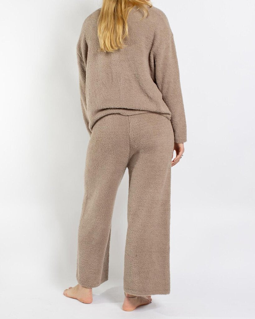ROYAL STANDARD Mocha Soft Long Sleeve Top and Pant Loungewear Set