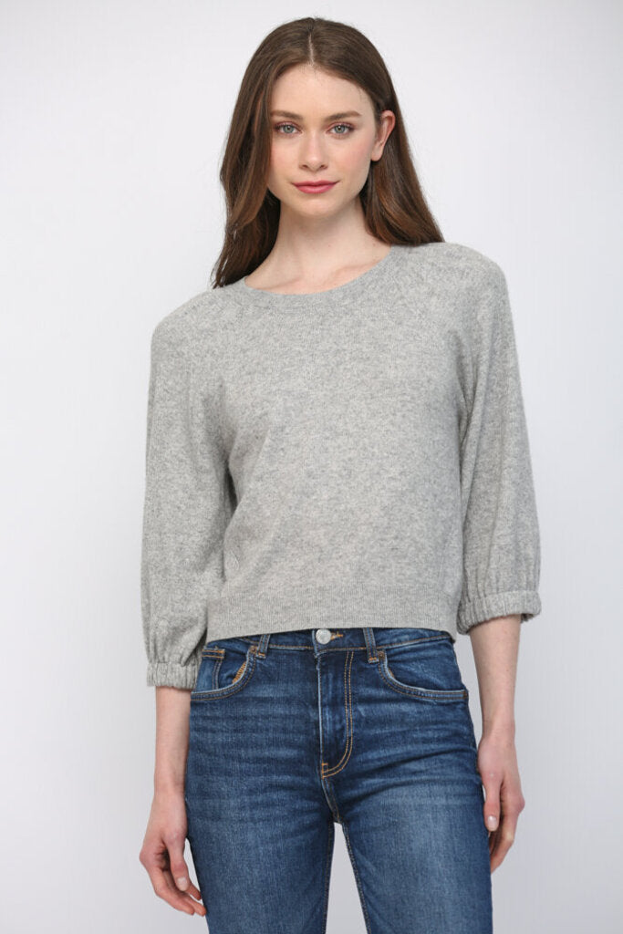 FATE Grey Mid Sleeve Cashmere Blend Mid-Sleeve Sweater