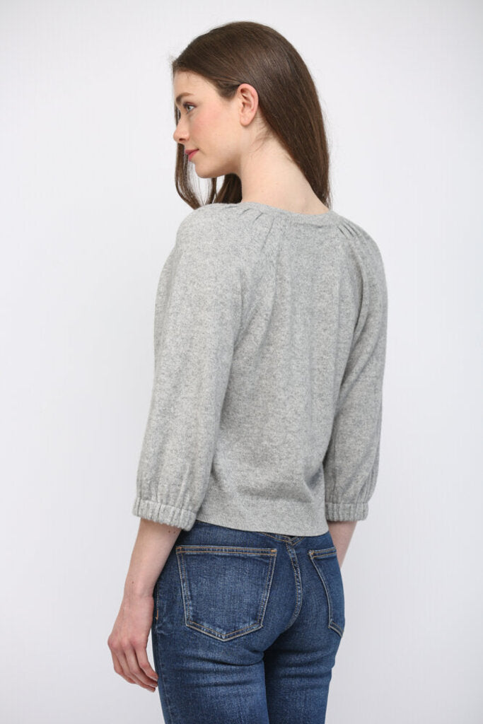 FATE Grey Mid Sleeve Cashmere Blend Mid-Sleeve Sweater