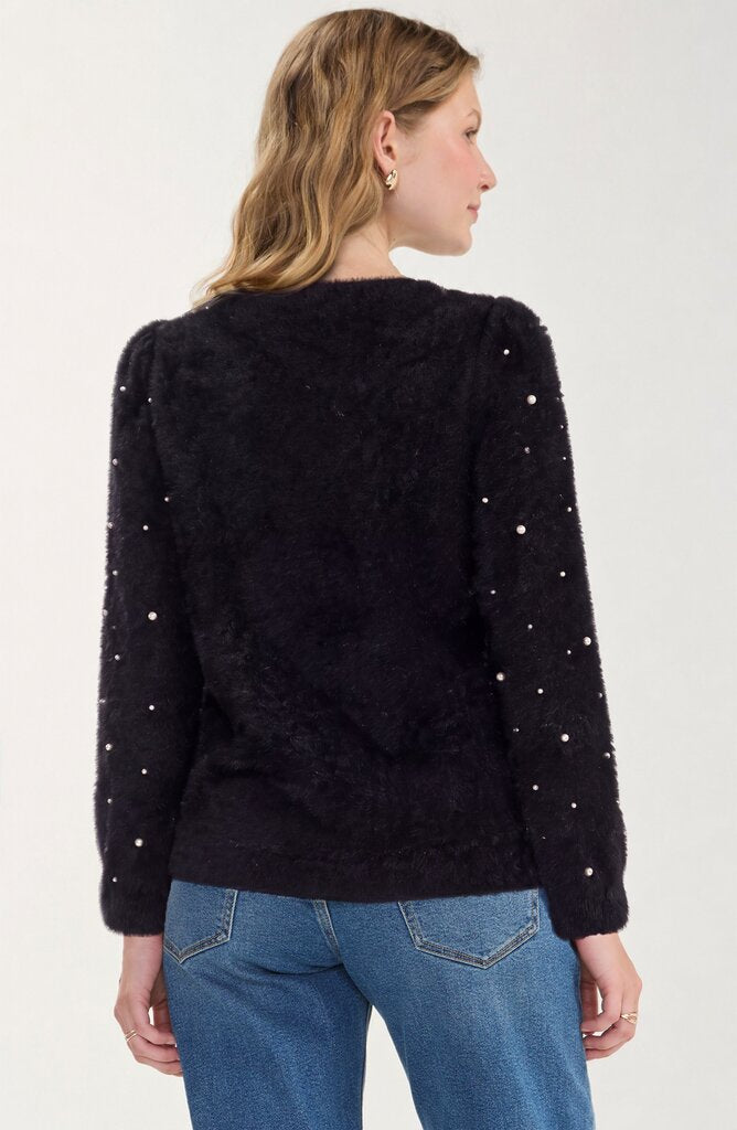 LIVERPOOL Black Long Sleeve Sweater with Pearls
